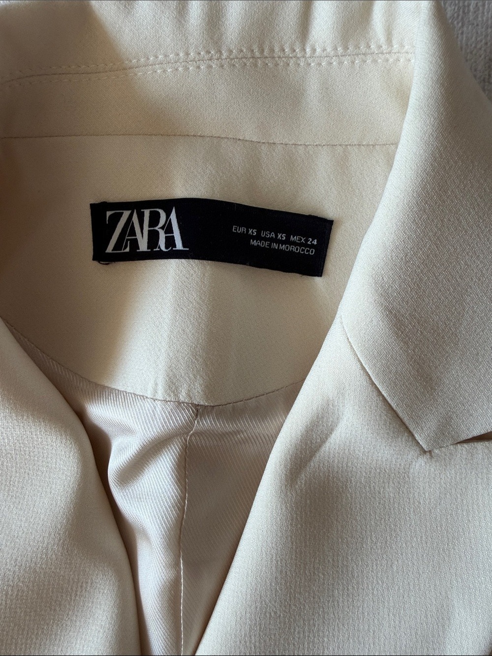Zara Cream Double Breasted Sleeveless Blazer Dress NWT XS - Picture 2 of 6